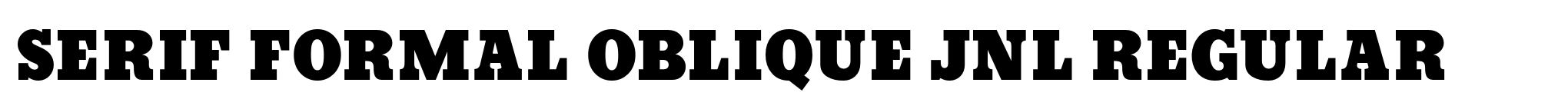 Serif Formal Oblique JNL Regular image